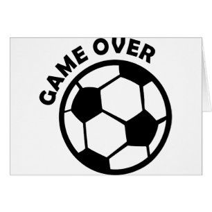 lek över fotbollboll hälsningskort
