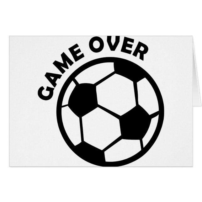 lek över fotbollboll hälsningskort (Framsidan Horizontal)