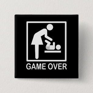 Lek över humoristisk Pictogram för mamma Knapp