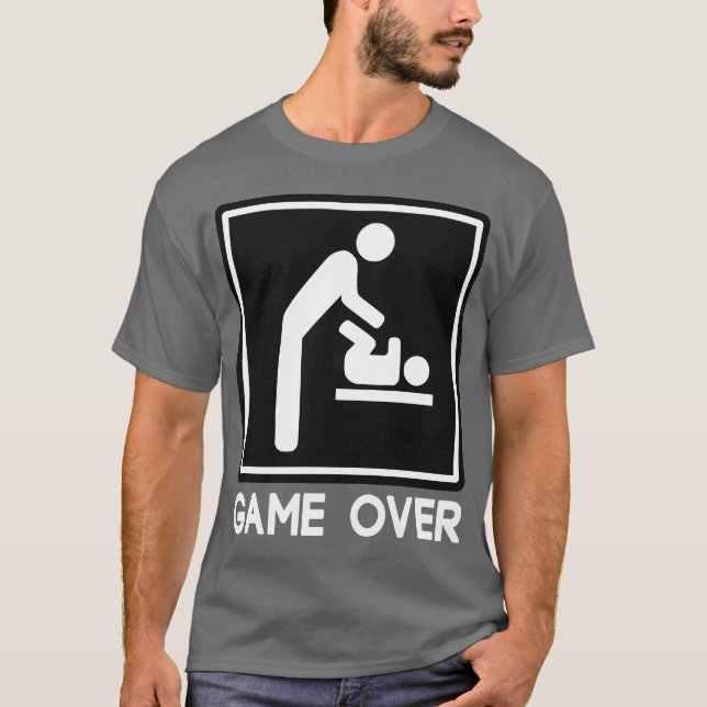Lek över nyfödd bebis för förälderpappa t-shirt (Framsida)