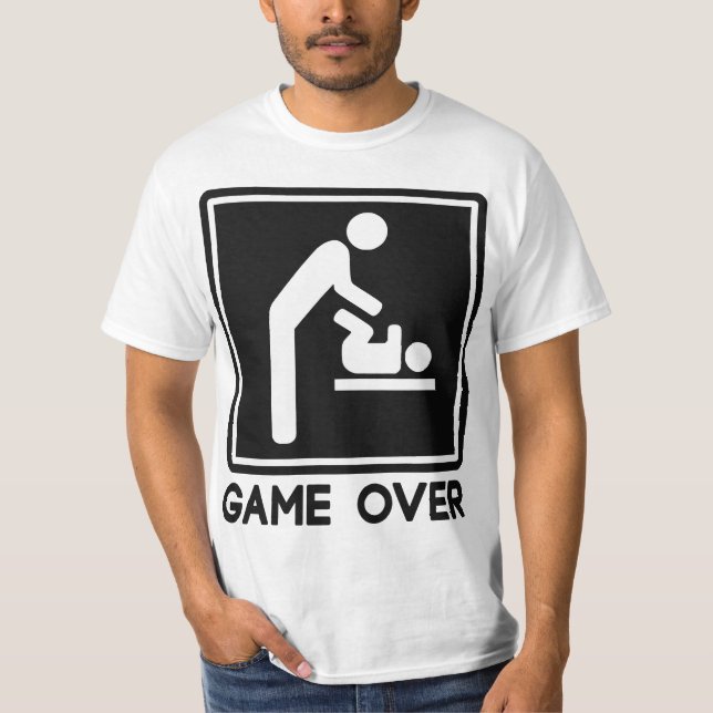 Lek över nyfödd bebis för förälderpappa t-shirt (Framsida)