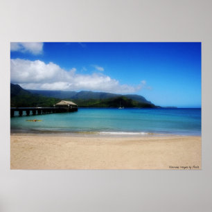 Lek på det Hanalei fjärdtrycket Poster