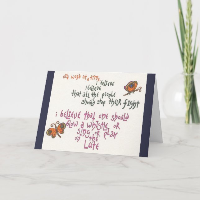 Lek på luten Notecard Kort (Framsida)