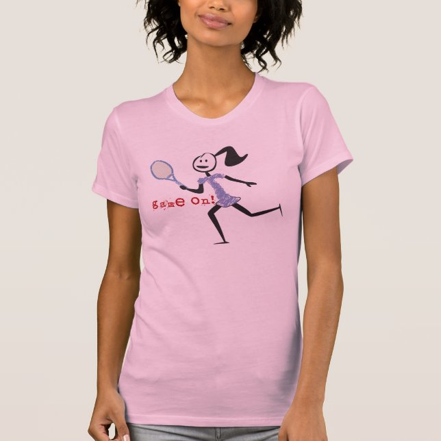 Lek på tennisutslagsplats t-shirt (Framsida)