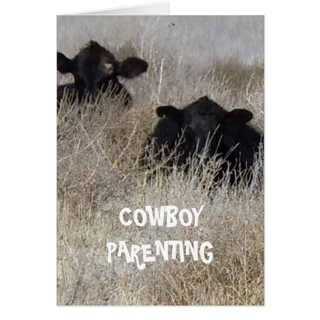 Leka babylekar - Cowboybarnuppfostran Hälsningskort (Framsidan)
