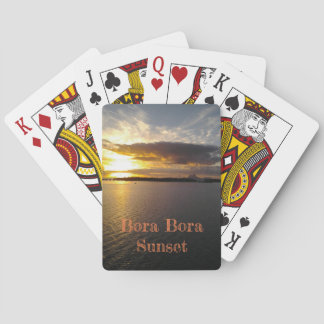 Leka däcket för kortBora Bora solnedgång Spel Kort
