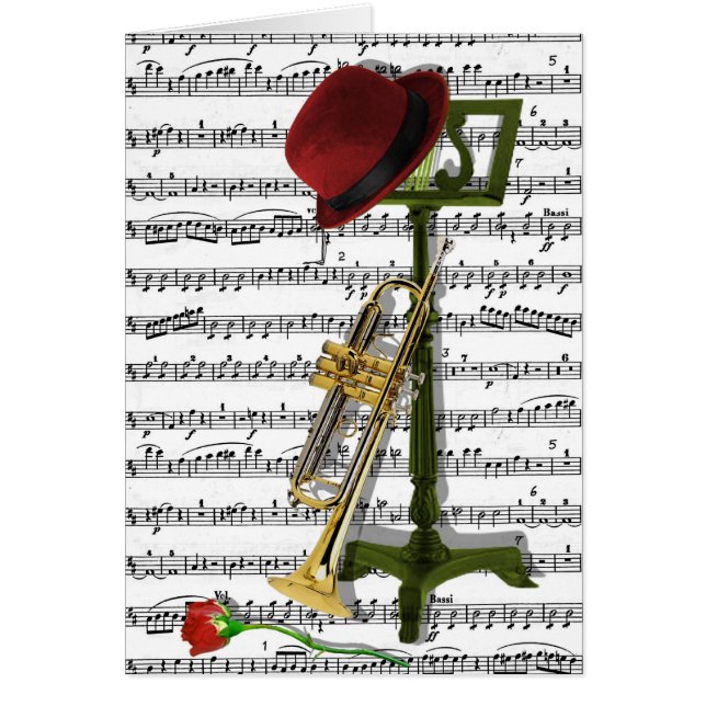 Leka den Jazz Hälsningskort (Framsidan)