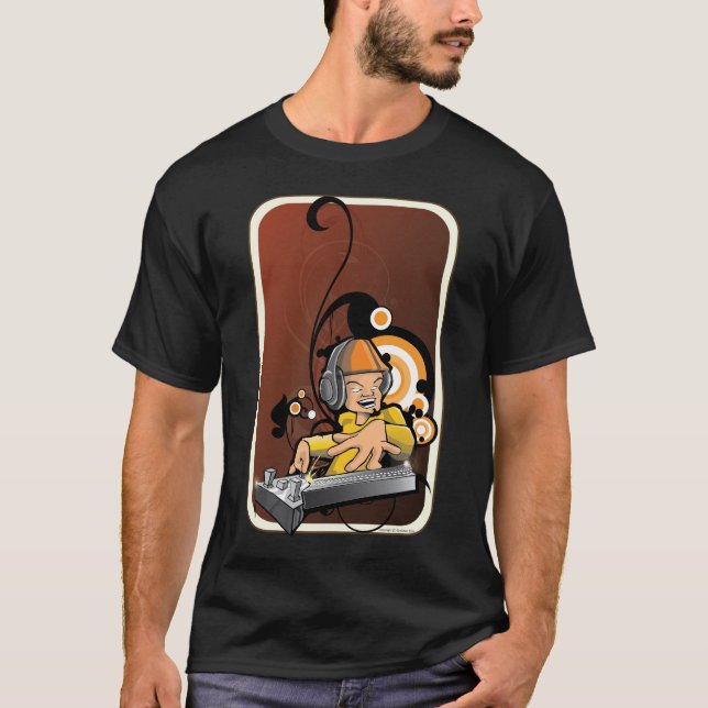 Leka det all natt långa Herr Dj T Shirt (Framsida)