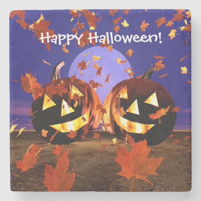 Leka för Halloween pumpor Underlägg Sten (Framsidan)