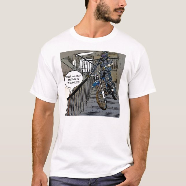 Leka inte i huset tee shirt (Framsida)