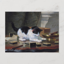 Leka kattungen av Henriëtte Ronner-Knip Vykort