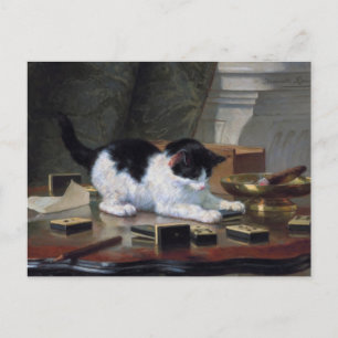 Leka kattungen av Henriëtte Ronner-Knip Vykort