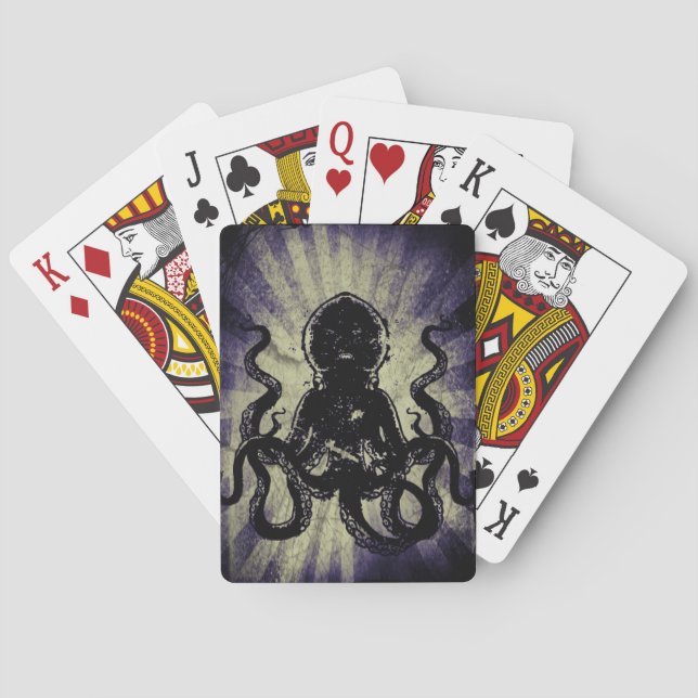 Leka kort: Bläckfisk Spel Kort (Baksidan)