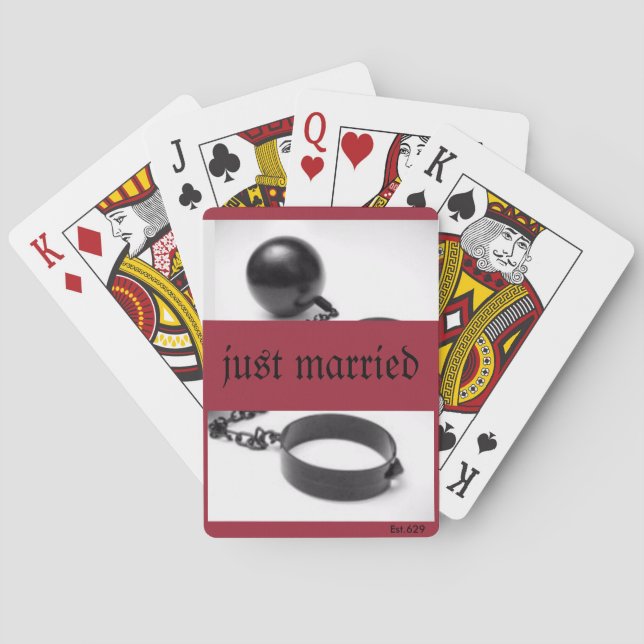 Leka kort "boll och kedja ", spelkort (Baksidan)