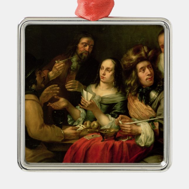 Leka kort julgransprydnad metall (Framsidan)