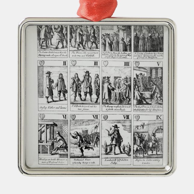 Leka kort julgransprydnad metall (Framsidan)