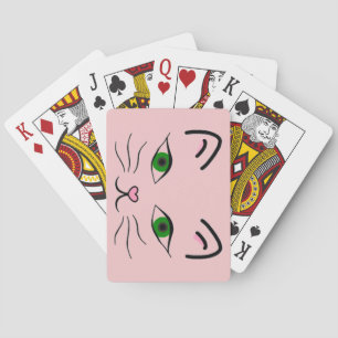 Leka kort - kattungeansikte casinokort