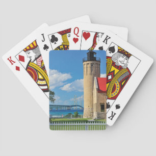 Leka kort Mackinac överbrygga och fyren Spel Kort