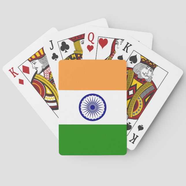 Leka kort med flagga av Indien Casinokort (Baksidan)