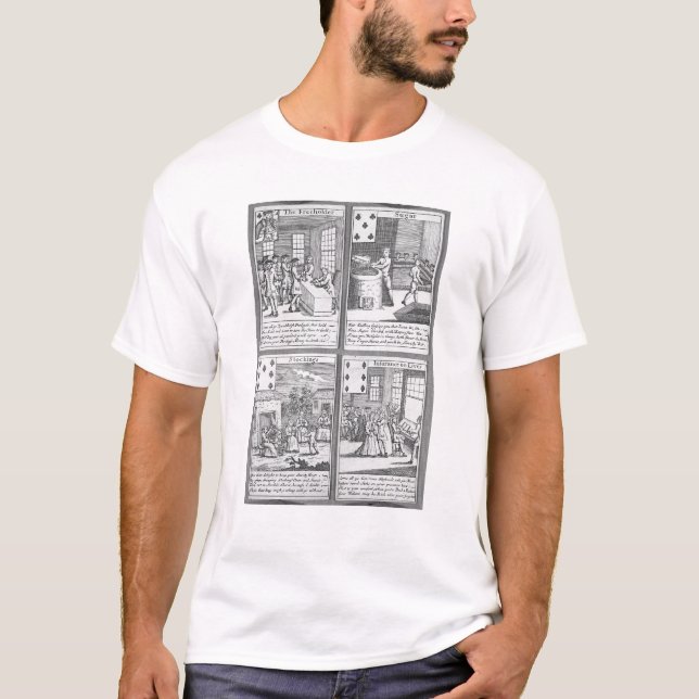 Leka kort som visar strömreklamfilm tee shirt (Framsida)