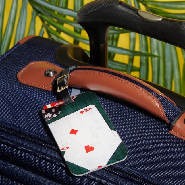 Leka kort & stil för pokerchipGrunge Bagagebricka (Framsida Insitu 1)