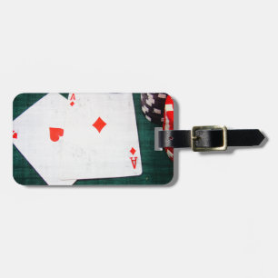 Leka kort & stil för pokerchipGrunge Bagagebricka