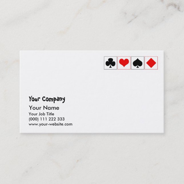 Leka kortkostymer visitkort (Framsida)