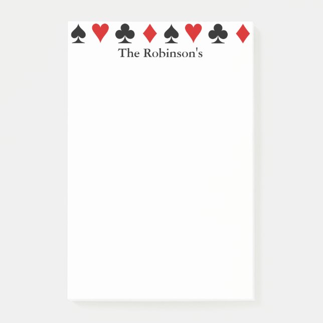 Leka kortställningen vaddera den | personligen post-it block (Framsida)