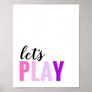 Leka Leksak Rum Rosa Lila Poster