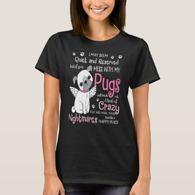 Leka Med Mina Pugs Pug Hund T Shirt (Framsida)