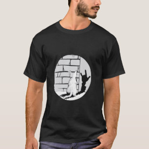 Leka med skuggor Konstnärlig katt Silhuett Design T Shirt