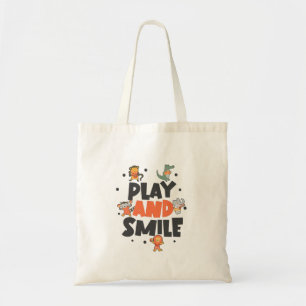 Leka Och Le Glada Barn Citat Konst Tygkasse