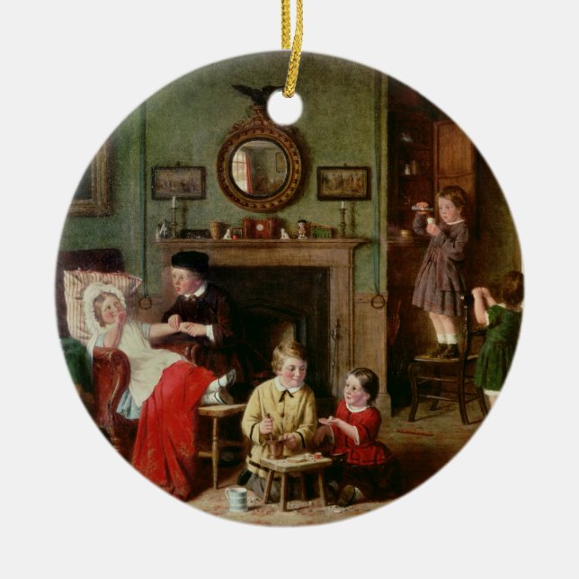 Leka på doktorer julgransprydnad keramik (Framsidan)