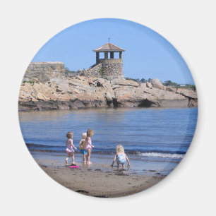 Leka på stranden i Rockport, MORSOR Magnet