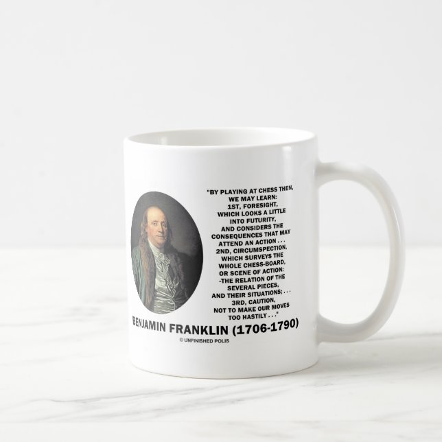 Leka schack varna det Benjamin Franklin Kaffemugg (Höger)