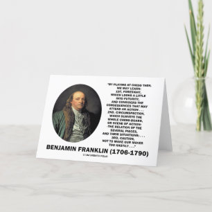Leka schack varna det Benjamin Franklin Kort
