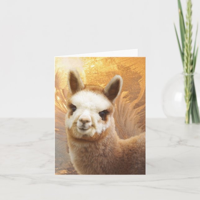 Lekande Alpaca-anteckningskort Kort (Framsida)