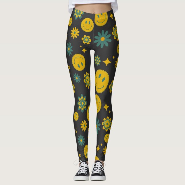 Lekande ansikte och blomkål leggings (Framsida)