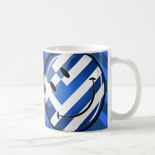 Lekande av grekisk Flagga Kaffemugg