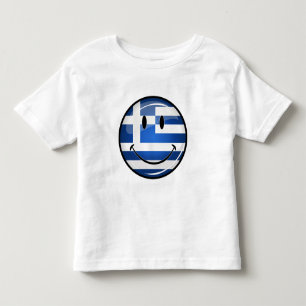 Lekande av grekisk Flagga Tee Shirt