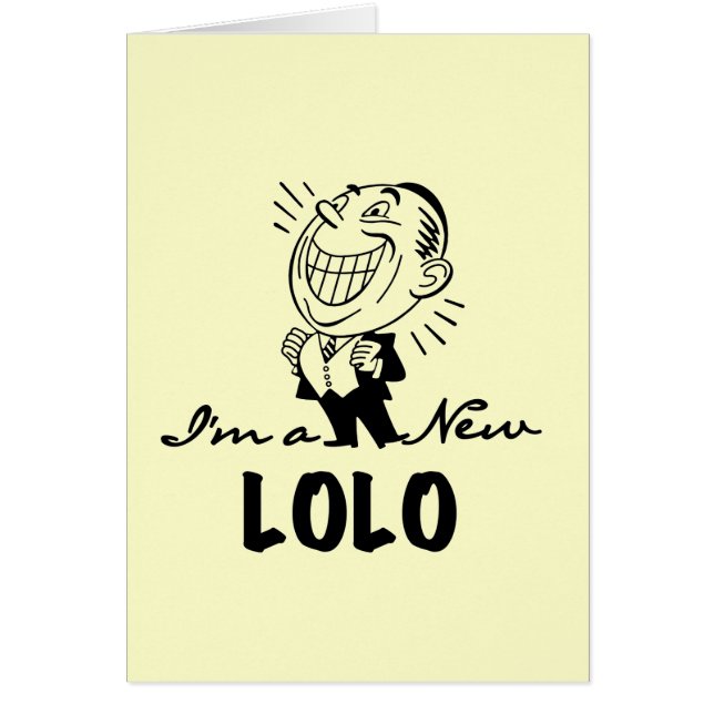 Lekande av New Lolo T-shirts och presenter OBS Kort (Framsidan)