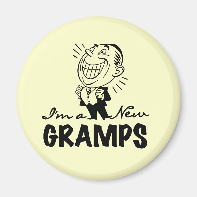 Lekande av nya Gramps T-shirts och presenter Magnet (Framsidan)