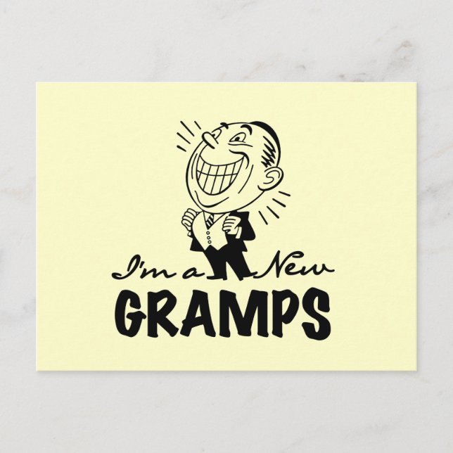 Lekande av nya Gramps T-shirts och presenter Vykort (Framsida)