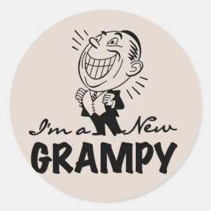 Lekande av nya grampy T-tröjor och presenter Runt Klistermärke