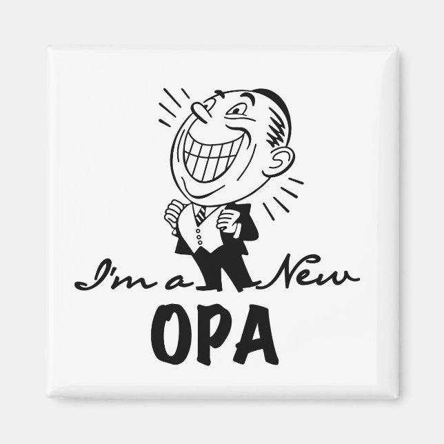 Lekande av nya Opa T-tröjor och presenter Magnet (Framsidan)