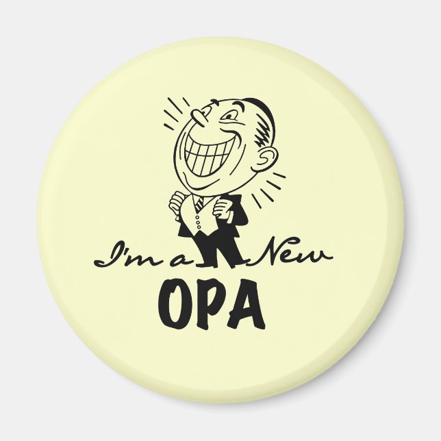 Lekande av nya Opa T-tröjor och presenter Magnet (Framsidan)