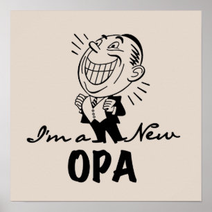 Lekande av nya Opa T-tröjor och presenter Poster