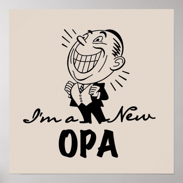 Lekande av nya Opa T-tröjor och presenter Poster (Framsidan)
