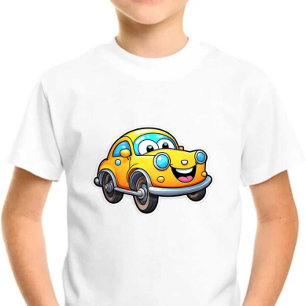 Lekande bilutskrift Modern cute Kids T Shirt
