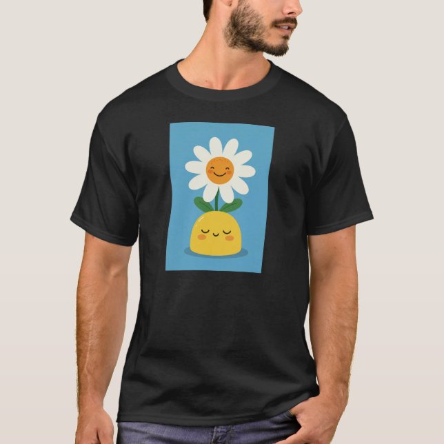 Lekande blomma t shirt (Framsida)